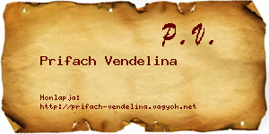 Prifach Vendelina névjegykártya